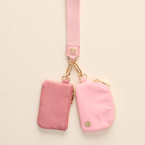 Dynamic Duo Pouch Wristlet-Rose