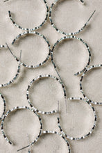 Load image into Gallery viewer, Hammered Silver Scalloped Hoop Earrings
