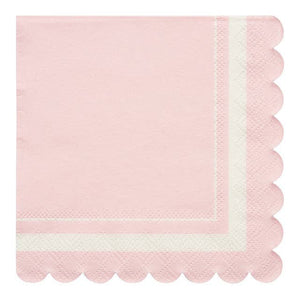 Cocktail Napkins - Scalloped Edge Blush (20ct)