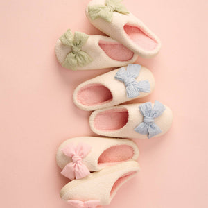 Fuzzy Slippers - Betty Bow Blush S/M