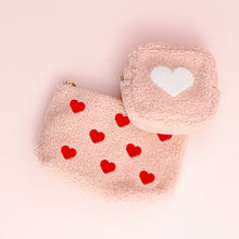 Load image into Gallery viewer, Pink Teddy Pouch - Hearts

