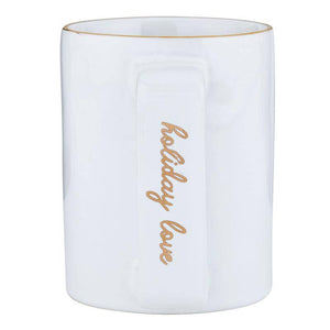 Gold Foil Organic Mug - Holiday Love