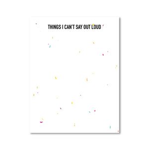 Out Loud Notepad : White Flecked