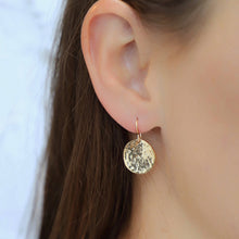 Load image into Gallery viewer, Hammered Medallion Earrings
