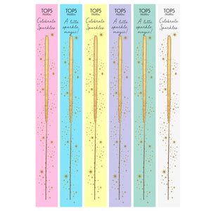 Wish 6.75" Sparkler Card - Celebrate - Gold -Assorted Colors