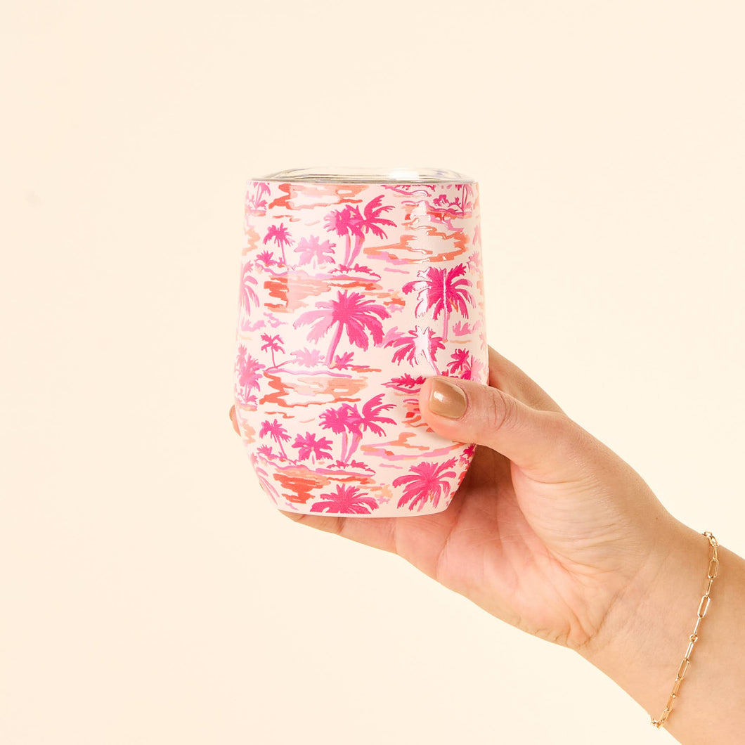 Wine Tumbler - Paradise Palms