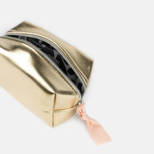 Load image into Gallery viewer, Gold Mini Cube Cosmetic Bag
