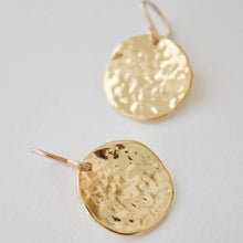 Load image into Gallery viewer, Hammered Medallion Earrings
