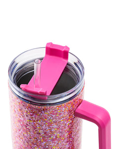 Pink Party Glitter Stainless Sipper