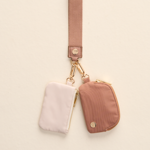 Dynamic Duo Pouch Wristlet-Beige