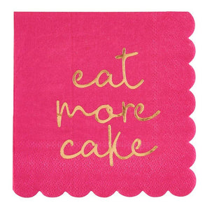 Cocktail Napkina - Eat More Cake