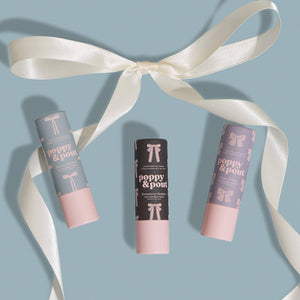 Coquette Lip Balm Trio + Velvet Hair Bow Gift Set